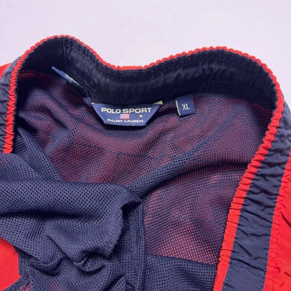 Vintage Polo Sport‎ Ralph Lauren Swim Trunks Mens XL Red Lined Shorts